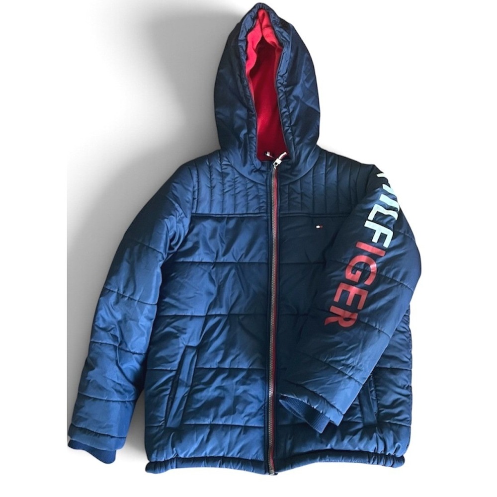 Tommy Hilfiger Boys 14/16/Women SM Fleece Lined Hooded Puffer Jacket Winter Coat
